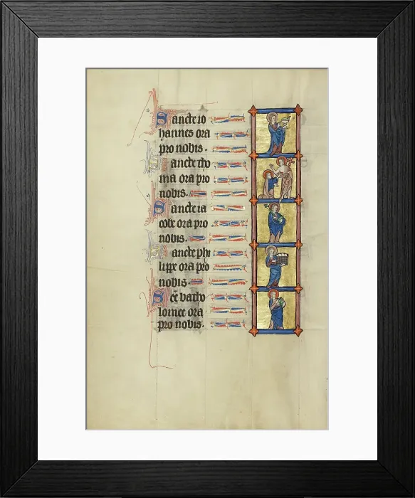 Framed Print : Saint John the Evangelist with the Poisoned Chalice: Doubting Thomas: Saint James... about 1300. Creator: Unknown Framed Print : Saint John the Evangelist with the Poisoned Chalice: Doubting Thomas: Saint James... about 1300. Creator: Unknown