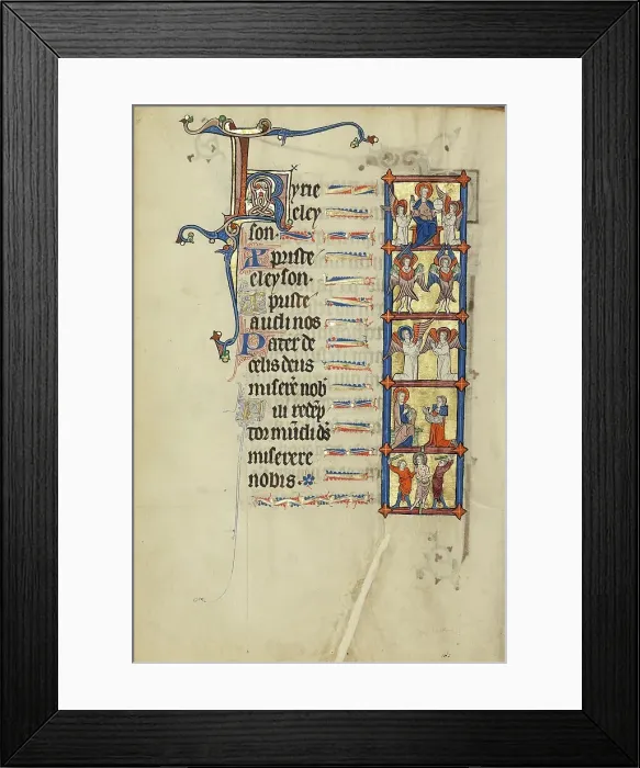 Framed Print : The Lord Enthroned with Angels: Two Seraphim: Two Kneeling Angels in Prayer... about 1300. Creator: Unknown Framed Print : The Lord Enthroned with Angels: Two Seraphim: Two Kneeling Angels in Prayer... about 1300. Creator: Unknown