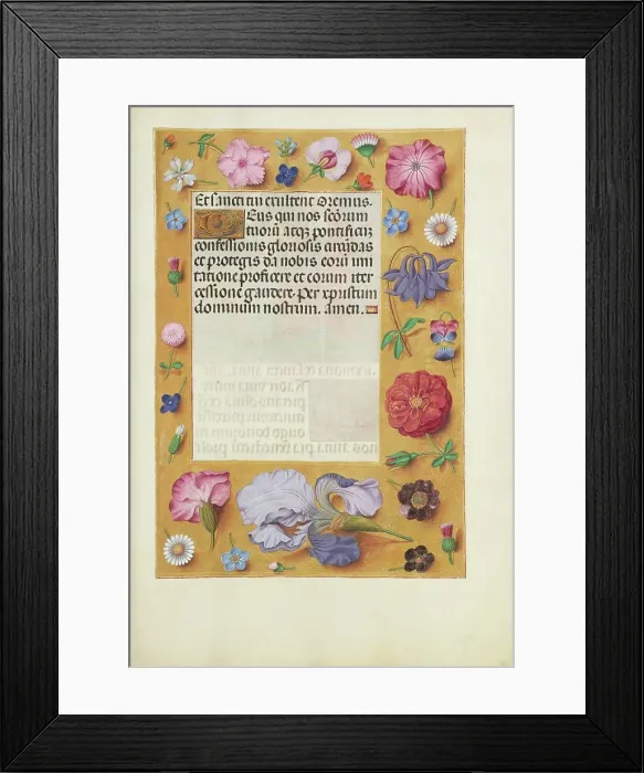 Framed Print : Decorated Text Page; Spinola Hours, about 1510-1520. Creator: Unknown Framed Print : Decorated Text Page; Spinola Hours, about 1510-1520. Creator: Unknown