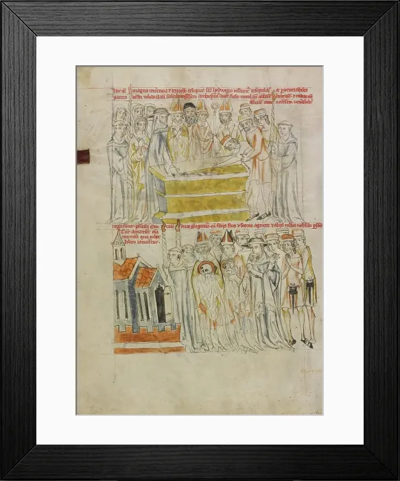 Framed Print : The Opening of Saint Hedwig's Tomb: The Translation of Saint Hedwig's Relics, 1353. Creator: Unknown Framed Print : The Opening of Saint Hedwig's Tomb: The Translation of Saint Hedwig's Relics, 1353. Creator: Unknown