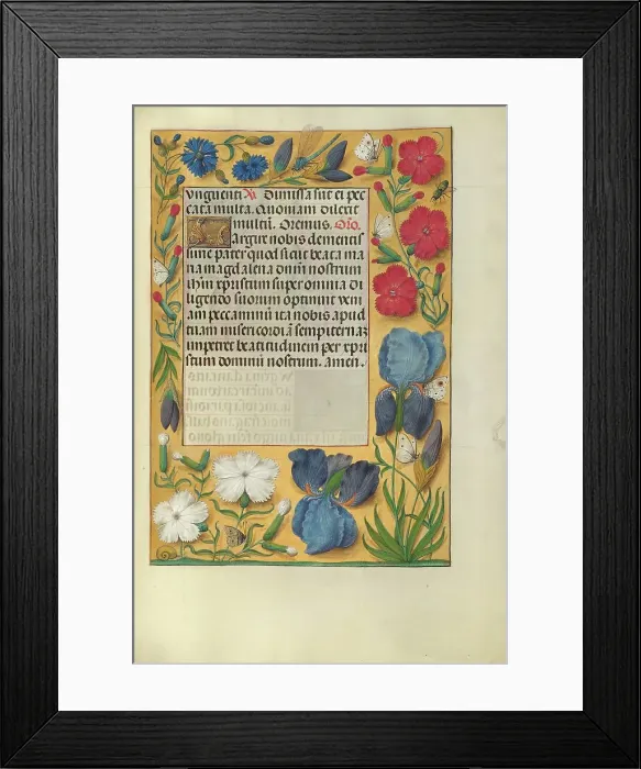 Framed Print : Decorated Text Page; Spinola Hours, about 1510-1520. Creator: Unknown Framed Print : Decorated Text Page; Spinola Hours, about 1510-1520. Creator: Unknown