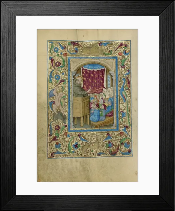 Framed Print : Saint Anthony of Padua Preaching; Book of Hours, about 1460. Creator: Unknown Framed Print : Saint Anthony of Padua Preaching; Book of Hours, about 1460. Creator: Unknown