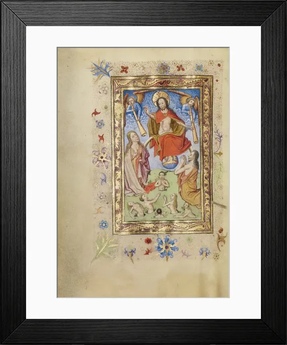 Framed Print : The Last Judgment; Book of Hours, after 1460. Creator: Unknown Framed Print : The Last Judgment; Book of Hours, after 1460. Creator: Unknown