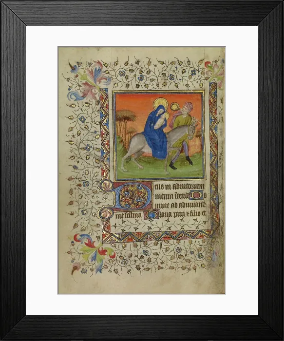 Framed Print : The Flight into Egypt; Book of Hours, about 1400-1410. Creator: Unknown Framed Print : The Flight into Egypt; Book of Hours, about 1400-1410. Creator: Unknown