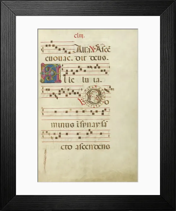 Framed Print : Decorated Initial A: Decorated Initial D; Gradual, about 1460-1480. Creator: Unknown Framed Print : Decorated Initial A: Decorated Initial D; Gradual, about 1460-1480. Creator: Unknown