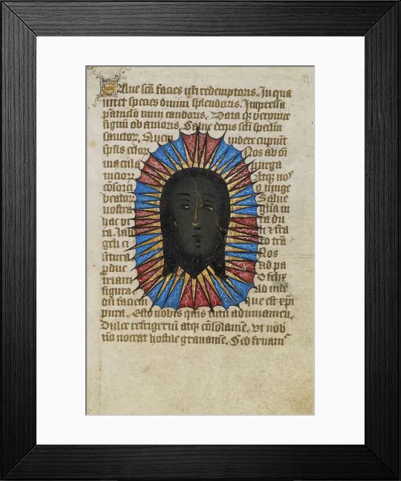 Framed Print : The Holy Face; Illustrated Vita Christi, with devotional supplements, about 1480-1490. Creator: Unknown Framed Print : The Holy Face; Illustrated Vita Christi, with devotional supplements, about 1480-1490. Creator: Unknown
