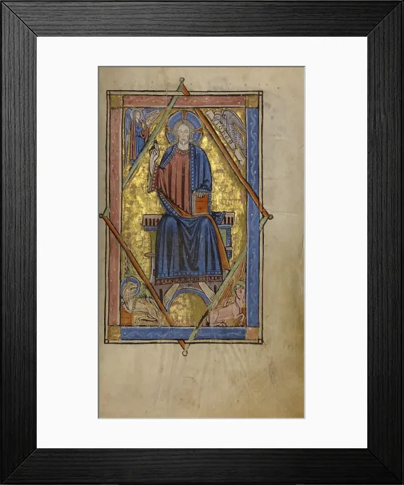 Framed Print : Christ in Majesty; Missal, begun after 1234-completed before 1262. Creator: Unknown Framed Print : Christ in Majesty; Missal, begun after 1234-completed before 1262. Creator: Unknown