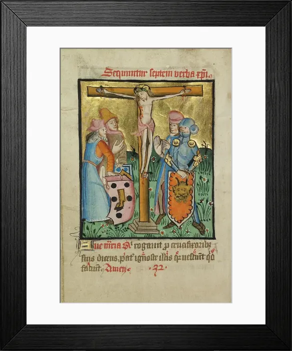 Framed Print : The Seven Last Words of Christ; Illustrated Vita Christi... about 1480-1490. Creator: Unknown Framed Print : The Seven Last Words of Christ; Illustrated Vita Christi... about 1480-1490. Creator: Unknown