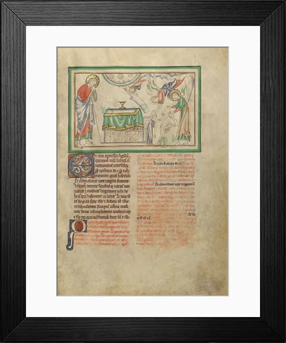 Framed Print : The Opening of the Fifth Seal: The Souls of the Dead Receiving White Robes, about 1255-1260. Creator: Unknown Framed Print : The Opening of the Fifth Seal: The Souls of the Dead Receiving White Robes, about 1255-1260. Creator: Unknown