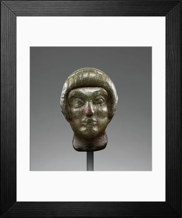 Framed Print : Head from a Statuette of a Youth, early 5th century BC. Creator: Unknown Framed Print : Head from a Statuette of a Youth, early 5th century BC. Creator: Unknown