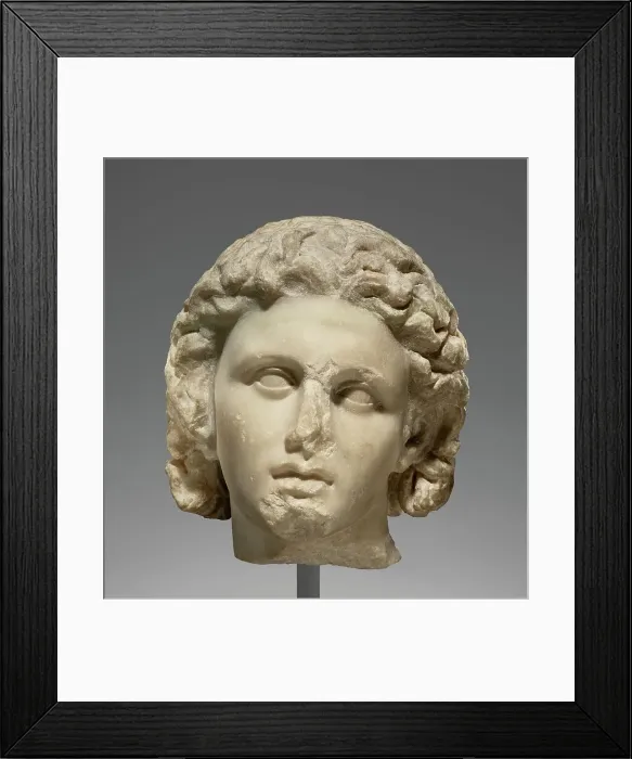 Framed Print : Portrait of Alexander the Great; Head of Alexander the Great, about 320 BC. Creator: Unknown Framed Print : Portrait of Alexander the Great; Head of Alexander the Great, about 320 BC. Creator: Unknown