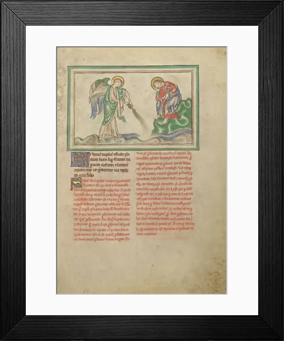 Framed Print : The Sixth Vessel: The Desiccation of the Euphrates; Dyson Perrins Apocalypse, about 1255-1260. Creator: Unknown Framed Print : The Sixth Vessel: The Desiccation of the Euphrates; Dyson Perrins Apocalypse, about 1255-1260. Creator: Unknown