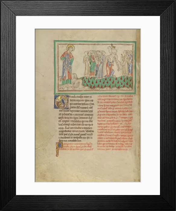 Framed Print : The Harp-Playing Victors on the Sea of Glass; Dyson Perrins Apocalypse, about 1255-1260. Creator: Unknown Framed Print : The Harp-Playing Victors on the Sea of Glass; Dyson Perrins Apocalypse, about 1255-1260. Creator: Unknown
