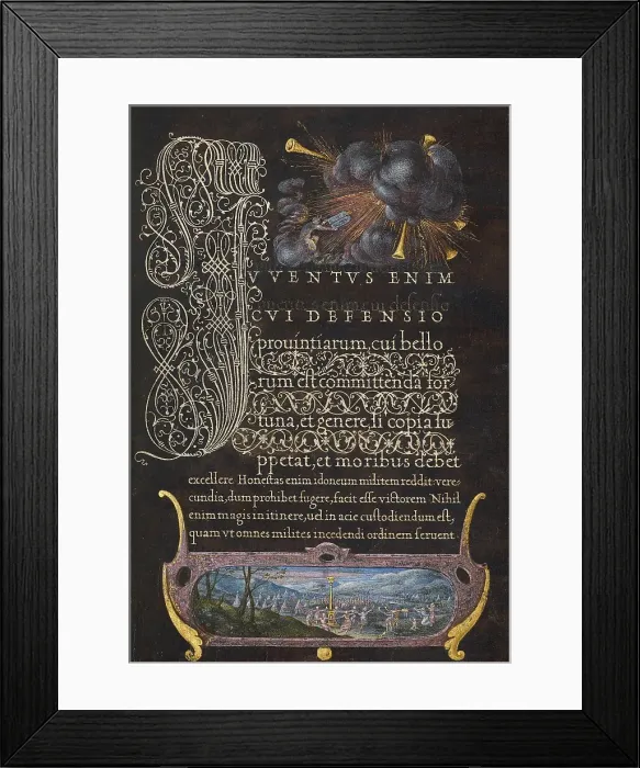 Framed Print : Moses Receiving the Ten Commandments: The Israelites Dancing around the Golden Calf, 1561-1562; illu Creator: Joris Hoefnagel Framed Print : Moses Receiving the Ten Commandments: The Israelites Dancing around the Golden Calf, 1561-1562; illu Creator: Joris Hoefnagel