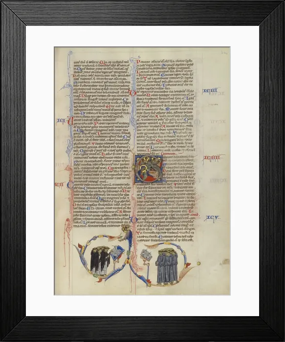 Framed Print : Initial C: The Nativity; Abbey Bible, about 1250-1262. Creator: Unknown Framed Print : Initial C: The Nativity; Abbey Bible, about 1250-1262. Creator: Unknown