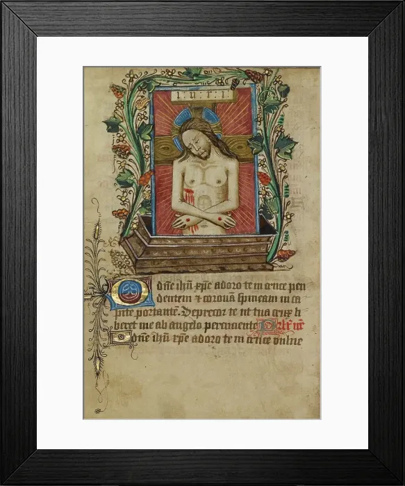 Framed Print : Christ as the Man of Sorrows; Illustrated Vita Christi... about 1480-1490. Creator: Unknown Framed Print : Christ as the Man of Sorrows; Illustrated Vita Christi... about 1480-1490. Creator: Unknown