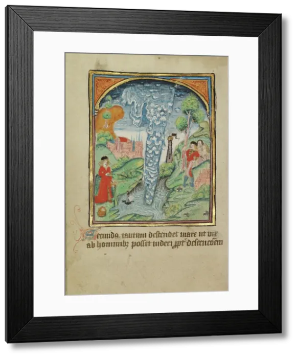 Framed Print : The Second Sign before the Day of Judgment; Illustrated Vita Christi... about 1480-1490. Creator: Unknown Framed Print : The Second Sign before the Day of Judgment; Illustrated Vita Christi... about 1480-1490. Creator: Unknown