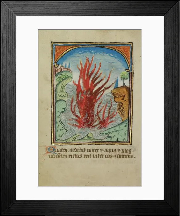 Framed Print : The Fourth Sign before the Day of Judgment; Illustrated Vita Christi... about 1480-1490. Creator: Unknown Framed Print : The Fourth Sign before the Day of Judgment; Illustrated Vita Christi... about 1480-1490. Creator: Unknown