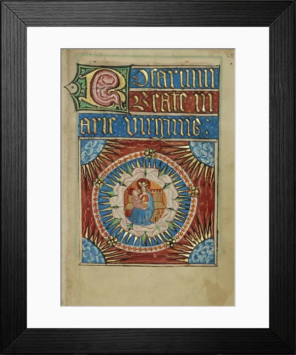 Framed Print : The Virgin and Child in a White Rose; Illustrated Vita Christi... about 1480-1490. Creator: Unknown Framed Print : The Virgin and Child in a White Rose; Illustrated Vita Christi... about 1480-1490. Creator: Unknown