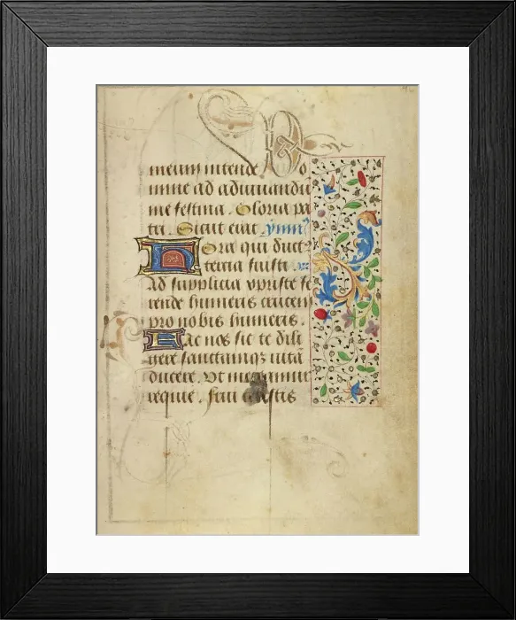 Framed Print : Decorated Text Page; Prayer Book of Charles the Bold, about 1471. Creator: Nicolas Spierinc Framed Print : Decorated Text Page; Prayer Book of Charles the Bold, about 1471. Creator: Nicolas Spierinc