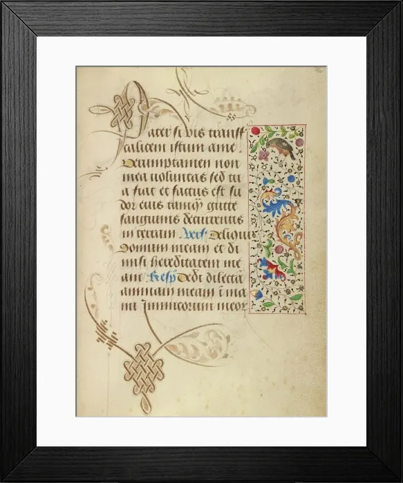 Framed Print : Decorated Text Page; Prayer Book of Charles the Bold, about 1471. Creator: Nicolas Spierinc Framed Print : Decorated Text Page; Prayer Book of Charles the Bold, about 1471. Creator: Nicolas Spierinc
