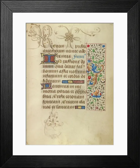 Framed Print : Decorated Text Page; Prayer Book of Charles the Bold, about 1471. Creator: Nicolas Spierinc Framed Print : Decorated Text Page; Prayer Book of Charles the Bold, about 1471. Creator: Nicolas Spierinc