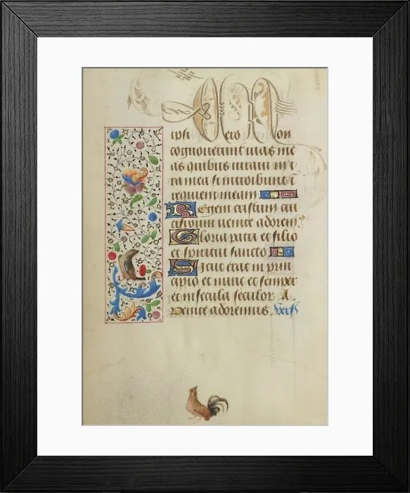 Framed Print : Decorated Text Page; Prayer Book of Charles the Bold, about 1471. Creator: Nicolas Spierinc Framed Print : Decorated Text Page; Prayer Book of Charles the Bold, about 1471. Creator: Nicolas Spierinc
