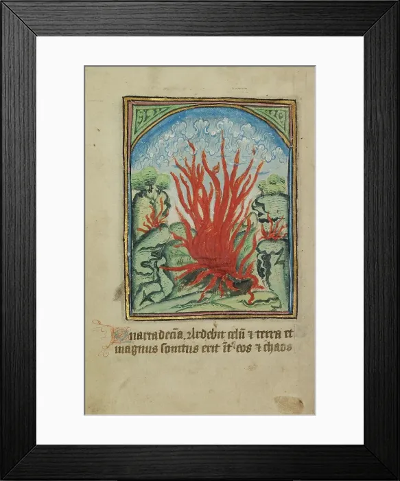 Framed Print : The Fourteenth Sign before the Day of Judgment; Illustrated Vita Christi... about 1480-1490. Creator: Unknown Framed Print : The Fourteenth Sign before the Day of Judgment; Illustrated Vita Christi... about 1480-1490. Creator: Unknown
