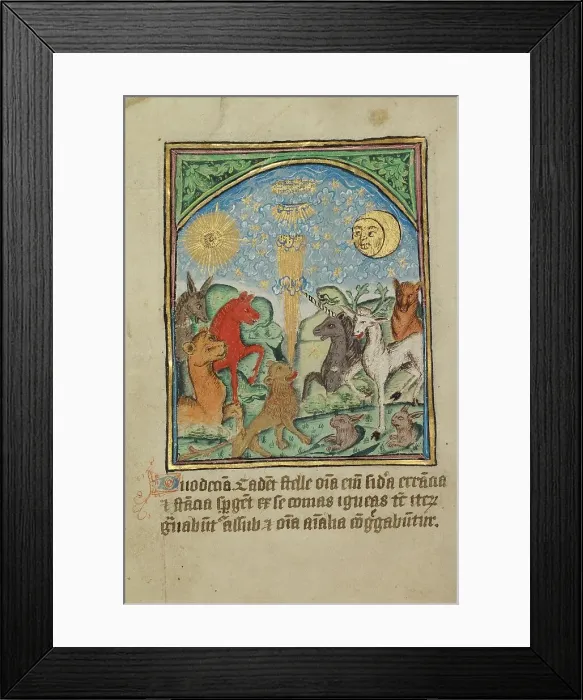Framed Print : The Twelfth Sign before the Day of Judgment; Illustrated Vita Christi... about 1480-1490. Creator: Unknown Framed Print : The Twelfth Sign before the Day of Judgment; Illustrated Vita Christi... about 1480-1490. Creator: Unknown