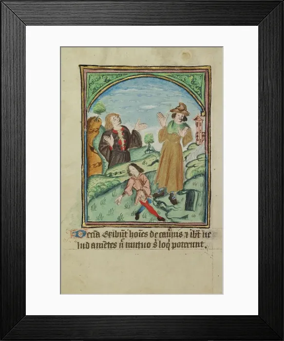 Framed Print : The Tenth Sign before the Day of Judgment; Illustrated Vita Christi... about 1480-1490. Creator: Unknown Framed Print : The Tenth Sign before the Day of Judgment; Illustrated Vita Christi... about 1480-1490. Creator: Unknown