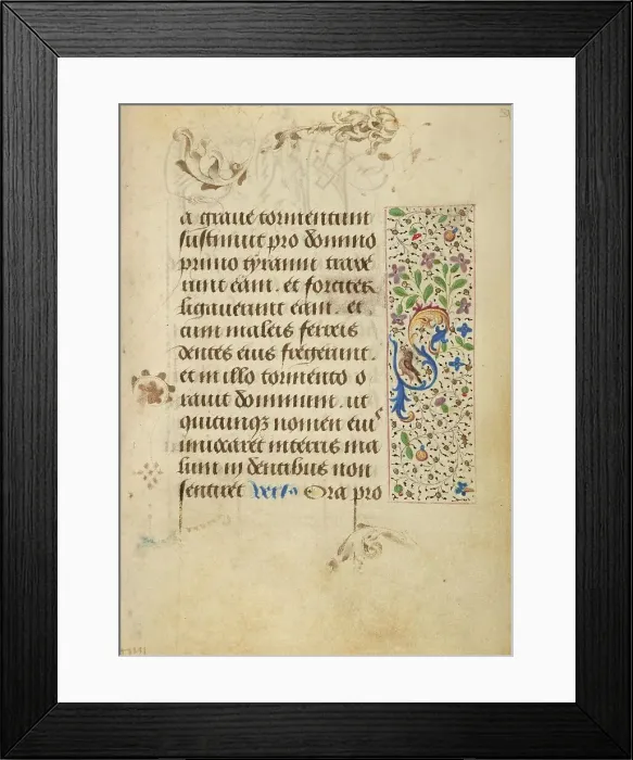 Framed Print : Decorated Text Page; Prayer Book of Charles the Bold, 1469. Creator: Nicolas Spierinc Framed Print : Decorated Text Page; Prayer Book of Charles the Bold, 1469. Creator: Nicolas Spierinc