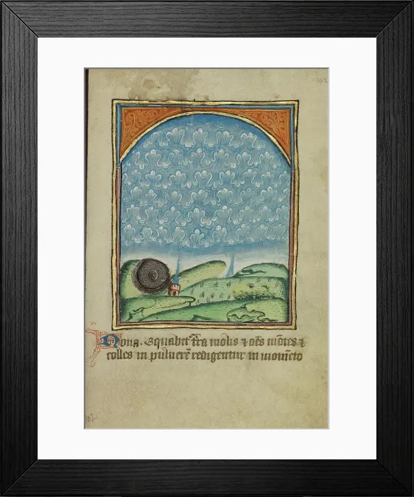 Framed Print : The Ninth Sign before the Day of Judgment; Illustrated Vita Christi... about 1480-1490. Creator: Unknown Framed Print : The Ninth Sign before the Day of Judgment; Illustrated Vita Christi... about 1480-1490. Creator: Unknown