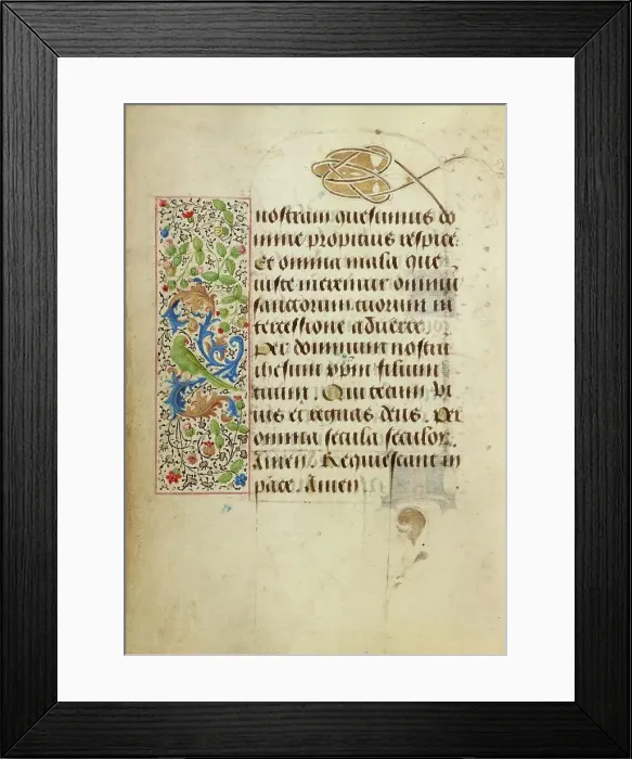 Framed Print : Decorated Text Page; Prayer Book of Charles the Bold, 1469. Creator: Nicolas Spierinc Framed Print : Decorated Text Page; Prayer Book of Charles the Bold, 1469. Creator: Nicolas Spierinc
