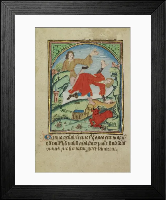 Framed Print : The Eighth Sign before the Day of Judgment; Illustrated Vita Christi... about 1480-1490. Creator: Unknown Framed Print : The Eighth Sign before the Day of Judgment; Illustrated Vita Christi... about 1480-1490. Creator: Unknown