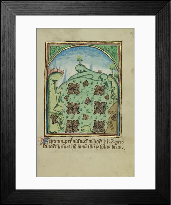 Framed Print : The Seventh Sign before the Day of Judgment; Illustrated Vita Christi... about 1480-1490. Creator: Unknown Framed Print : The Seventh Sign before the Day of Judgment; Illustrated Vita Christi... about 1480-1490. Creator: Unknown