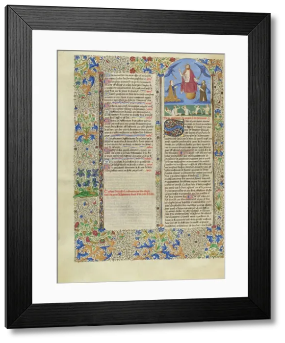 Framed Print : The Last Judgment; Cite de Dieu, about 1440-1450. Creator: Second Master of the Oxford Hours Framed Print : The Last Judgment; Cite de Dieu, about 1440-1450. Creator: Second Master of the Oxford Hours