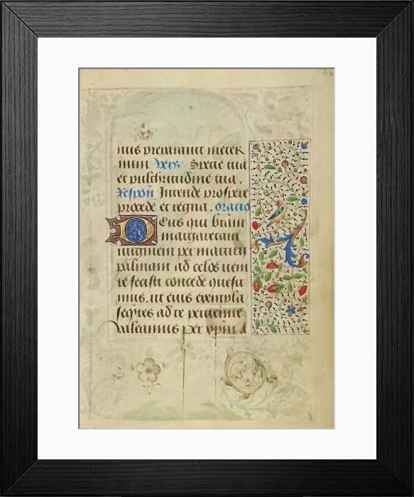 Framed Print : Decorated Text Page; Prayer Book of Charles the Bold, 1469. Creator: Nicolas Spierinc Framed Print : Decorated Text Page; Prayer Book of Charles the Bold, 1469. Creator: Nicolas Spierinc