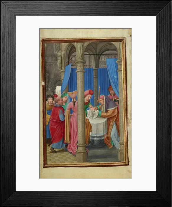 Framed Print : The Circumcision; Prayer Book of Cardinal Albrecht of Brandenburg, about 1525-1530. Creator: Simon Bening