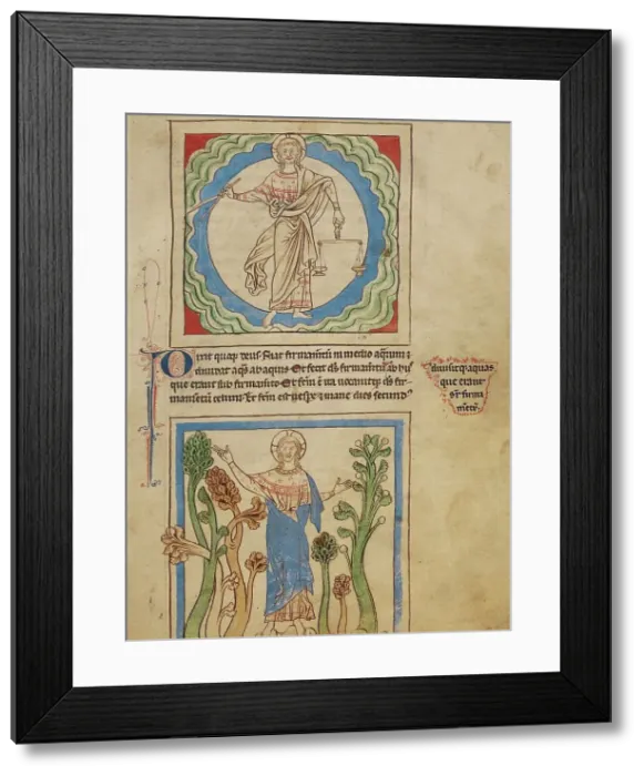 Framed Print : The Creation of Heaven and Earth: The Creation of the Trees; Northumberland Bestiary, about 1250-60. Creator: Unknown Framed Print : The Creation of Heaven and Earth: The Creation of the Trees; Northumberland Bestiary, about 1250-60. Creator: Unknown