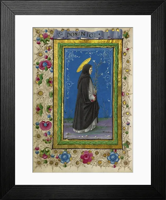 Framed Print : Saint Dominic; Gualenghi-d'Este Hours, about 1469. Creator: Taddeo Crivelli Framed Print : Saint Dominic; Gualenghi-d'Este Hours, about 1469. Creator: Taddeo Crivelli