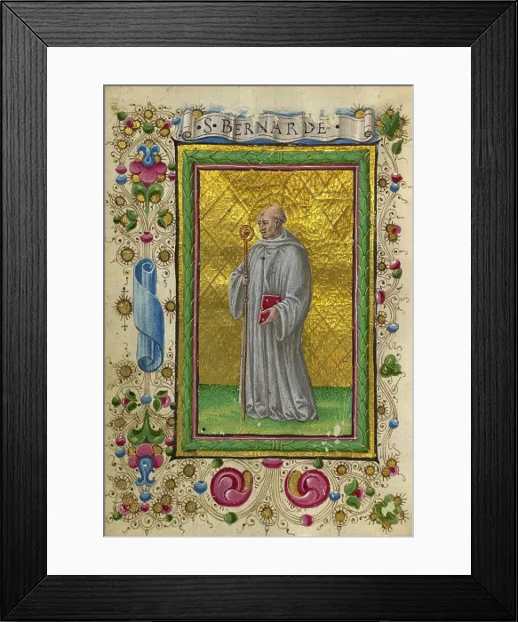 Framed Print : Saint Bernard; Gualenghi-d'Este Hours, about 1469. Creator: Taddeo Crivelli Framed Print : Saint Bernard; Gualenghi-d'Este Hours, about 1469. Creator: Taddeo Crivelli