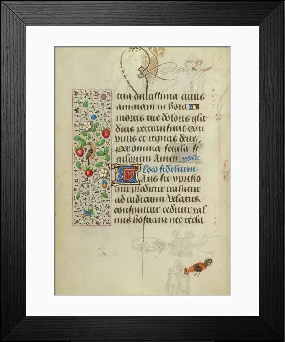 Framed Print : Decorated Text Page; Prayer Book of Charles the Bold, about 1471. Creator: Nicolas Spierinc Framed Print : Decorated Text Page; Prayer Book of Charles the Bold, about 1471. Creator: Nicolas Spierinc