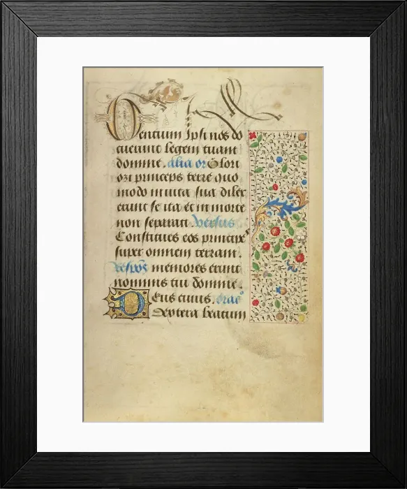 Framed Print : Decorated Text Page; Prayer Book of Charles the Bold, 1469. Creator: Nicolas Spierinc Framed Print : Decorated Text Page; Prayer Book of Charles the Bold, 1469. Creator: Nicolas Spierinc