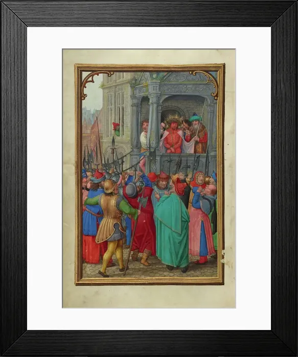 Framed Print : Ecce Homo; Prayer Book of Cardinal Albrecht of Brandenburg, about 1525-1530. Creator: Simon Bening Framed Print : Ecce Homo; Prayer Book of Cardinal Albrecht of Brandenburg, about 1525-1530. Creator: Simon Bening
