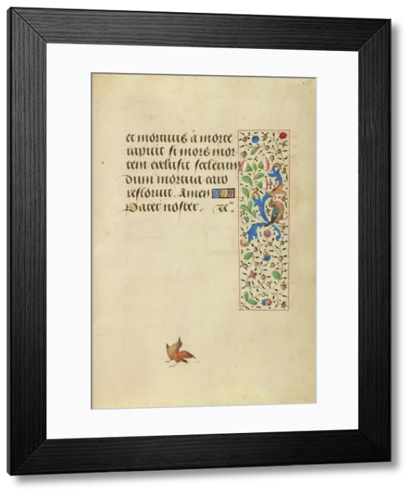 Framed Print : Decorated Text Page; Prayer Book of Charles the Bold, about 1471. Creator: Nicolas Spierinc Framed Print : Decorated Text Page; Prayer Book of Charles the Bold, about 1471. Creator: Nicolas Spierinc