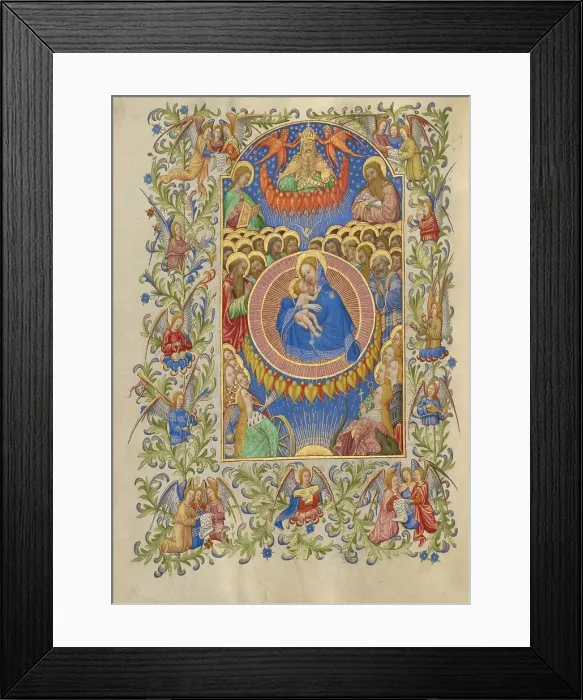 Framed Print : The Celestial Virgin and Child; Book of Hours; Virgin and Child in Glory, about 1420. Creator: Spitz Master Framed Print : The Celestial Virgin and Child; Book of Hours; Virgin and Child in Glory, about 1420. Creator: Spitz Master