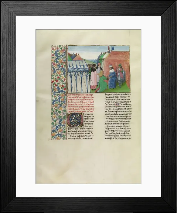 Framed Print : King Charles VI of France Receiving the Duke of Julich, c1390s; about 1480-1483. Creator: Master of the Getty Froissart Framed Print : King Charles VI of France Receiving the Duke of Julich, c1390s; about 1480-1483. Creator: Master of the Getty Froissart