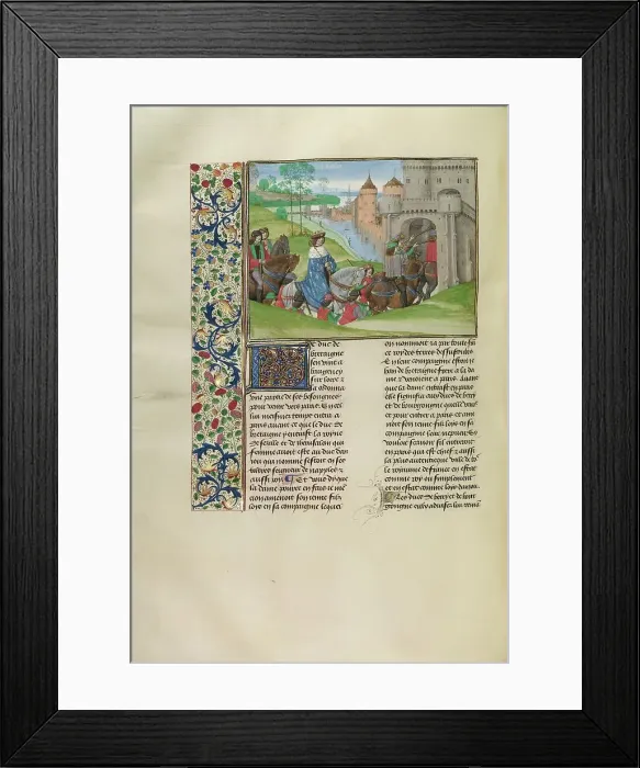Framed Print : Louis of Anjou Entering Paris, c1390s; Chroniques (Book Three), about 1480-1483. Creator: Master of the Getty Froissart