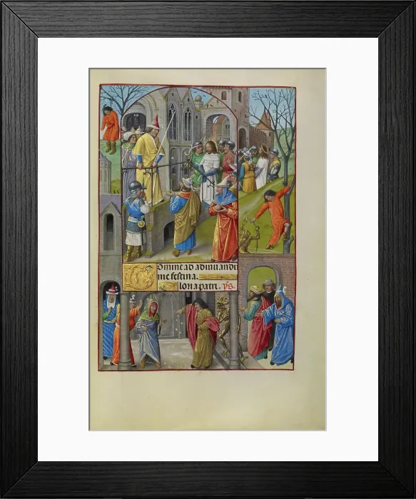 Framed Print : Christ before Pilate; Spinola Hours, about 1510-1520. Creator: Master of the Prayer Books of around 1500 Framed Print : Christ before Pilate; Spinola Hours, about 1510-1520. Creator: Master of the Prayer Books of around 1500