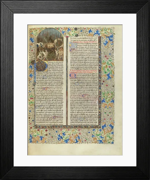 Framed Print : The Torments of Hell; Cite de Dieu, about 1440-1450. Creator: Master of the Oxford Hours Framed Print : The Torments of Hell; Cite de Dieu, about 1440-1450. Creator: Master of the Oxford Hours